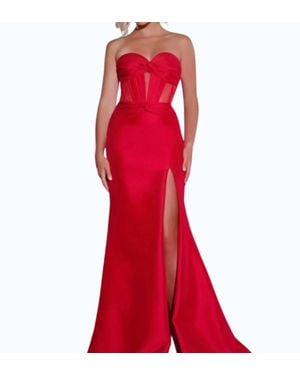 Jovani Selena Long Formal Prom Dress - Red
