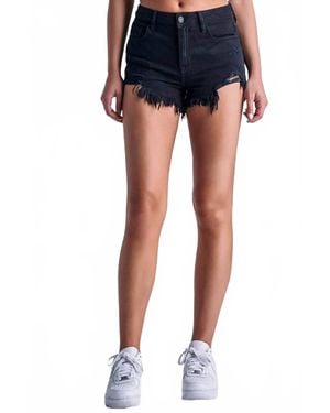 Hidden Jeans Ultra Fray Midnight Buttercore Shorts - Blue