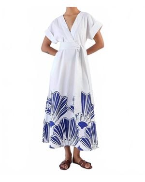 Beyond By Vera Sailor Midi Dress - Blue