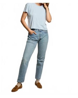 PERFECTWHITETEE Harley Boxy Tee - Blue