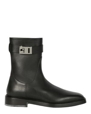 Ferragamo Hug Buckle Ankle Boots - Black