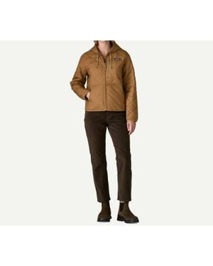 Patagonia Diamond Quilted Bomber Hoodie Jacket - Natural