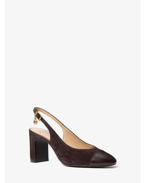 Michael Kors Piper Flex Suede Slingback Pump - White