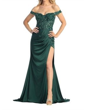 Let'S See Style Satin Gown - Green