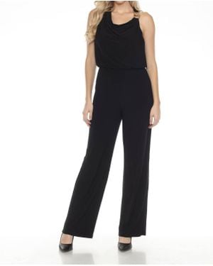Joseph Ribkoff Cowl Neck Blouson Jumpsuit - Black