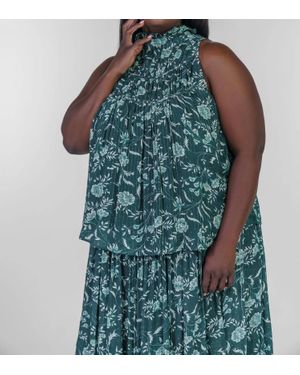 Just Bellina Floral Burst Top - Blue