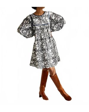 SZ Blockprints Darjeeling Mini Dress - Black