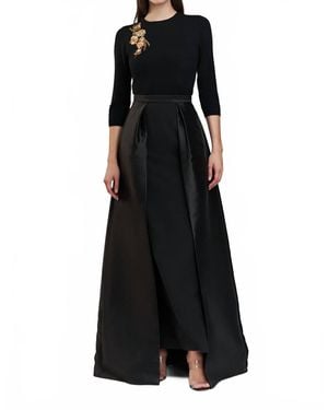 Kay Unger Isabela Walk Thru Skirt - Black