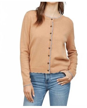 Fate by LFD Garett Scallop Edge Cardigan Sweater - Blue