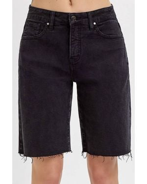 Risen Mid Rise Relaxed Fit Bermuda Shorts - Blue