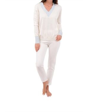 BURGESS SWEATERS Evening Sweater - White