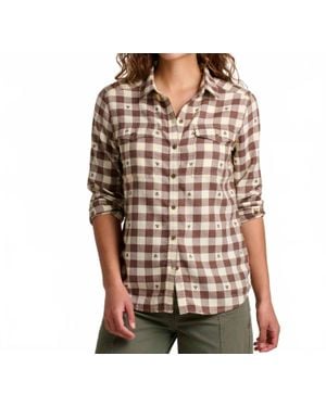 Toad & Co. Re-Form Flannel Long Sleeve Shirt - Brown