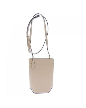 Valextra Vivi Soft Calfskin Shoulder Bag - Natural