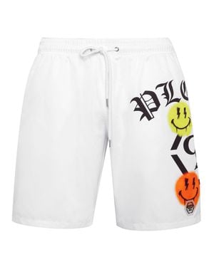 Philipp Plein Beach Shorts And Pants - White