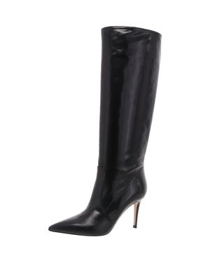 Mary Katrantzou / Gianvito Rossi Hansen Solid Patent Leather Knee-High Boots - Black