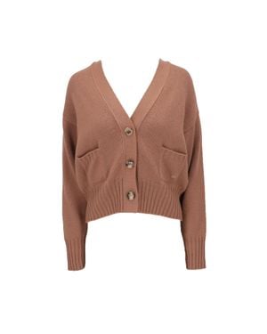 Isaia Camel Cardigan - Brown