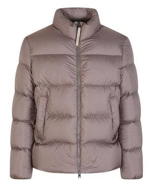 Woolrich Falcon-Colored Nylon Down Parka With Flap Pockets And Drawstring Hem - Brown