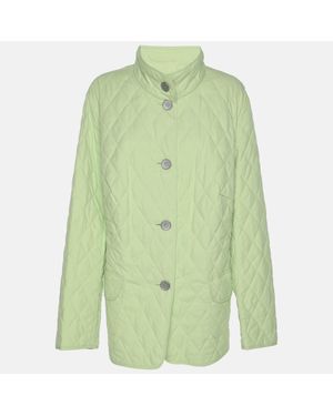 Basler Quilted Polyester Button Jacket - Green