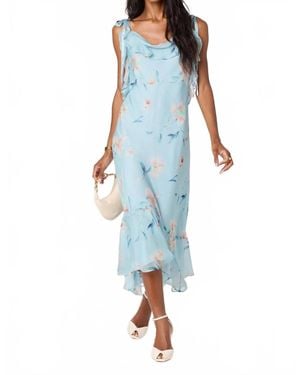 Astr Nissa Midi Dress - Blue