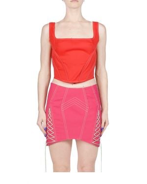 Priscavera Sleeveless Corset Top - Pink