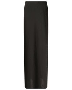 Ralph Lauren Recycled Polyester Satin Maxi Skirt - Black