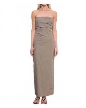 Enza Costa Japanese Mini Scarf Dress - Brown