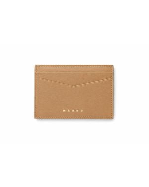 Marni Prisma Tumbled Leather Folded Wallet - Black