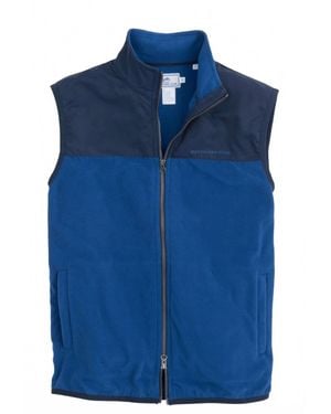 Southern Tide Navigational Fleece Vest - Blue