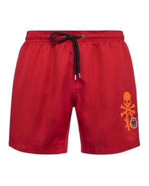 Philipp Plein Swim Trunks - Red