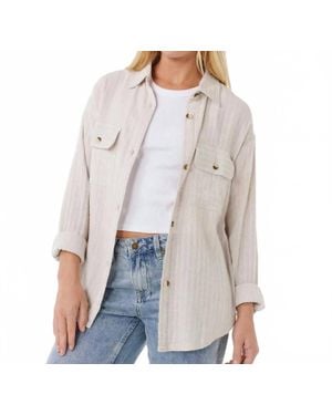 Rip Curl Oceanic Textured Shacket - Gray
