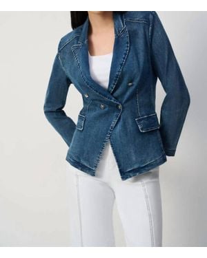 Joseph Ribkoff Double-Breasted Jacket - Blue