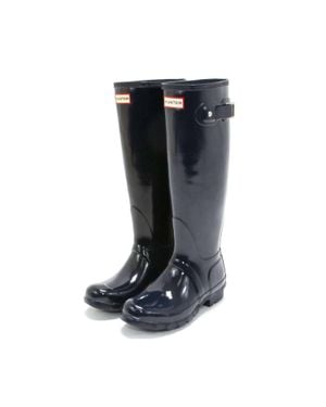 HUNTER Original Tall Gloss Rain Boot - Black