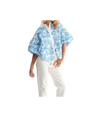 Joh Jinny Button-Up Top - Blue