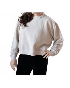 NSF Kenya Oversize French Terry Crew Sweatshirt - Gray