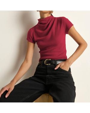 Nation Ltd Katie Draped Top - Red