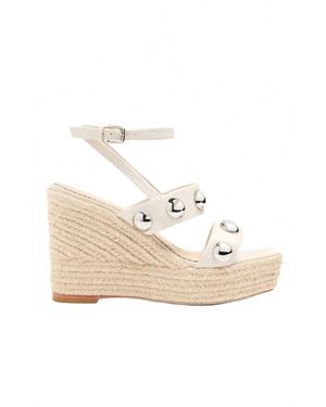 Cinq À Sept Georgia Studded Wedge Espadrille Sandal - Natural