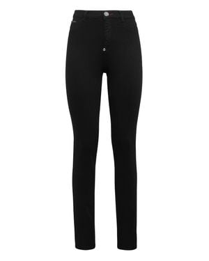 Philipp Plein High-Waisted Super-Skinny Jeans - Black