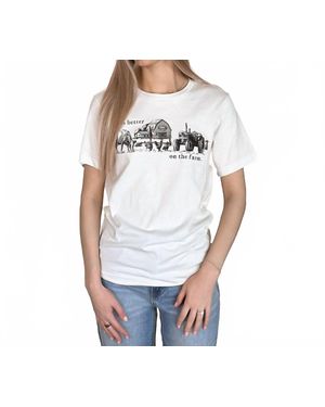 Oat Collective Life Is Better On The Farm Graphic Tee - White