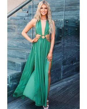 Luxxel Bali Babe Cutout Maxi Dress - Blue