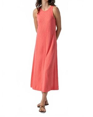 Lilla P Jewel Neck Tank Dress - Red