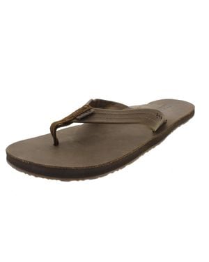 Reef Draftsmen Leather Bottle Opener Sole Flip-Flops - Brown
