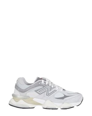 New Balance Lifestyle U9060 Lateral Logo Leather Rubber Sneakers - White
