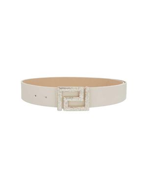 Fashnzfab Rhinestone Pave Geo Shape Belt - Gray