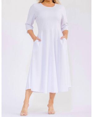 Karen T Design A-Line Midi Dress - White
