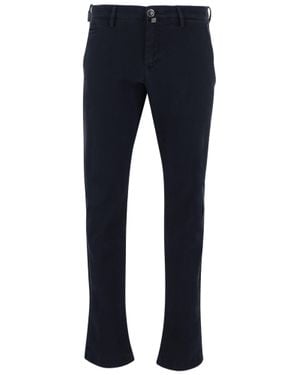 Jacob Cohen Tailored Slim-Fit Stretch Cotton-Blend Formal Pants - Blue