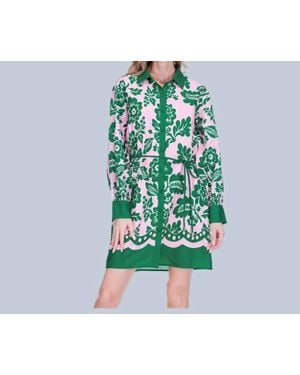 J joy Palmetto Shirt Dress - Green