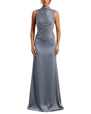 Amanda Royal 2Pc Top & Skirt Set - Blue
