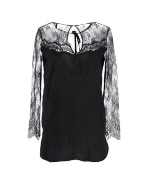 Sandro Lace Detail Blouse - Black