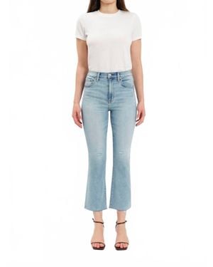 DAZE Shy Girl Crop Flare Jeans - Blue
