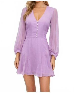 Amanda Uprichard Chiffon Mini Dress - Purple